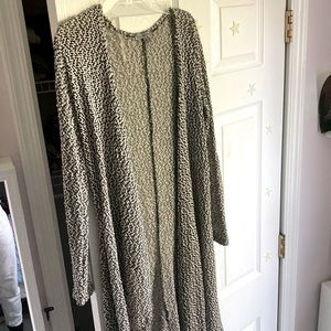 Black and white long sweater